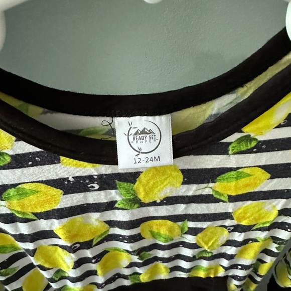 Ready Set Romper LS/LL Lemon Line - Picture 2 of 3